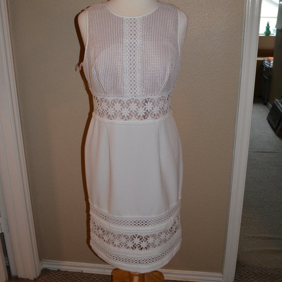 Sacks Fifth Avenue Size 8 off white Cocktail Dress - Picture 2 of 6